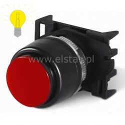 Przycisk sterowniczy chwilowy wysoki czerw podświe
