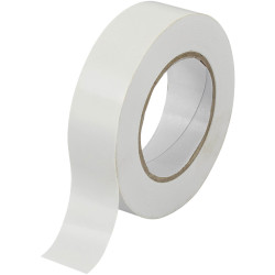 TruComponents 524765 Electrical tape White (L x W) 20 m x 19 mm