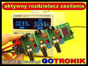 Aktywny rozdzielacz zasilania x3 LM317