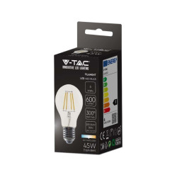 Żarówka LED E27 6W 600lm 4K A60 przezroczysta filament VT-1887 SKU214303 V-Tac