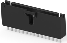 Pin header, 15 pole, pitch 2.54 mm, straight, black, 6-103639-4