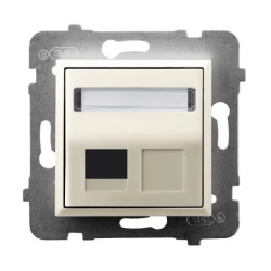 ARIA Obudowa gniazda pojedynczego typu Keystone skośna ecru GPK-1US/p/27