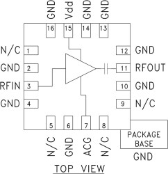 GaAs pHEMT MMIC Low Noise Amplifier, 700 - 1000 MHz