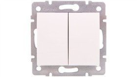 Logi Łącznik Zwierny Podwójny Śrubowy 10Ax 250V Biały 021022102 25069