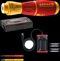 44318 Cordless screwdriver, speedE® II, 7-piece set