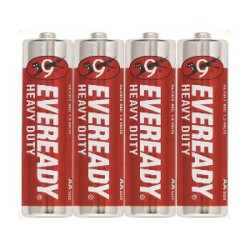 4 x bateria cynkowo-węglowa Eveready Red Heavy Duty R6 AA (producent Energizer) (taca)
