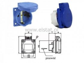 Gniazdo eletryczne montażowe PCE, Schuko