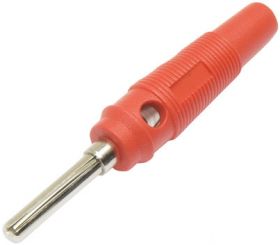 Wtyk bananowy z gniazdem AL2311B czerwony