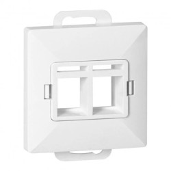 Płytka czołowa + 2xRJ45 Pearl, PC+ARJ45/P2, biały,OR-OE-7717/2/W