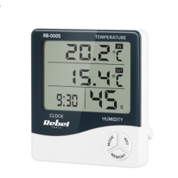 Stacja meteo RB-0005 Rebel biała przew. pogody