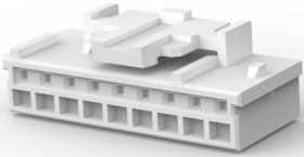 Plug housing, 9 pole, pitch 2 mm, straight, natural, 1971030-9