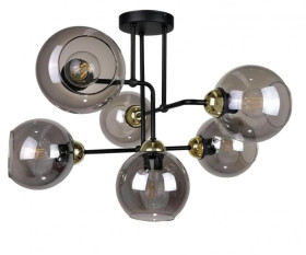 Lampa sufitowa nowoczesna 6xE27 COSMO BLACK/GOLD