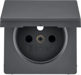 Q.x Płytka czołowa z samozamykającą pokrywą z przysłonami styków, antracyt aksamit, lakierowany 3965436086