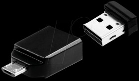49821 USB 2.0 stick, 16 GB, Verbatim Nano with micro USB