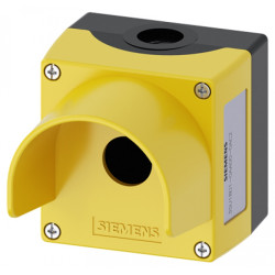 SIRIUS ACT, OBUDOWA DO URZÄDZEÅ STEROWNICZYCH, 22MM, TWORZYWO, Å»ÃÅTA, 1 PUNKT STEROWNICZY, Z KOÅNIERZEM OCHRONNYM - 3SU180