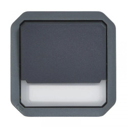 NOWE PLEXO 55 Przycisk 1Z+1R podświetlany z uchwytem mechanizm 10A - 250V AC antracyt 069814L