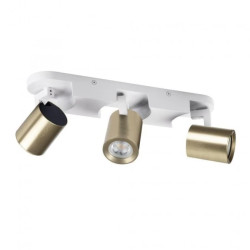 Oprawa ścienno-sufitowa GU10 3xmax 10W LAURIN EL-3I W-G regulowany kąt 310/90st. biało/złoty 38966