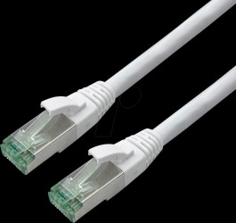 21453260 Patchkabel Cat.6a S/FTP (PiMF), weiß, 0.5 m