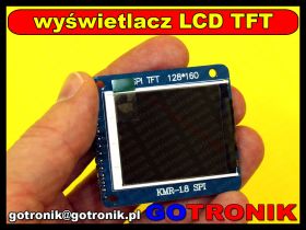 Wyświetlacz LCD TFT przekątna 1.8" 128x160 ST7735S