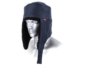 Cap Trapper Navy Nylon Lined With Adjust