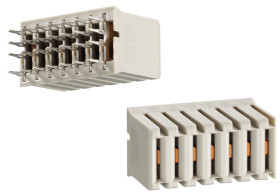 Złącze typu Backplane ERmet Series 2mm Pitch 7-pinowe 4-rzędowe Męski, Mocowanie na wcisk Terminal, 10.5A ERNI