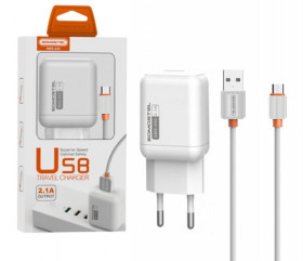LAD.SIEC 2A+KABEL TYP-C 2,1A 10W SOMOSTE