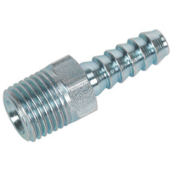 Sealey AC08 Screwed Tail Piece Male 1/4&quot;bspt - 1/4&quot; Hose Pack of 5