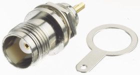 Złącze koncentryczne Montaż na panelu Żeński 75Ω typ złącza Złącze TNC 0 to 2GHz Lutowane