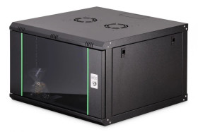 Szafa sieciowa wisząca Dynamic 19 7U rack 600x600, drzwi szyba, czarny, niezłożona, 60kg DN-37103