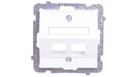 As Obudowa Gniazda Komputerowego Podwójnego Skośna Biała Gpk-2Gs/P/00