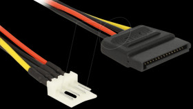 83877 Power Cable SATA 15 pin male &gt; 4 pin floppy male 24 cm