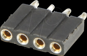 153PF-004-1-50-00 Precision female connector, straight, RM 2.54, H: 7.0mm, 4-pin