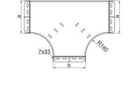 Trójnik korytka TKPJ300H60 grubość blachy 1,0mm 163214 BAKS