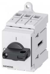 Rozłącznik główny 3P 16A 7,5kW AC23A 400V montaż modułowy pokrętło czarne piórkowe 3LD3030-0TK11