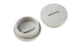 Zaślepka, Szary M32 X 1.5 Gwintowany, Nylon 66, Zaślepianie, 31.7Mm 36.6Mm Rs...