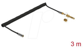 85833 Spiral cable jack, 3.5-mm plug &gt; 6.35-mm socket