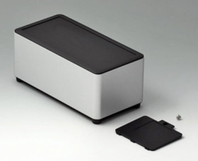 Aluminum enclosure, (L x W x H) 144 x 64 x 70 mm, black (RAL 9005), IP40, EE166059