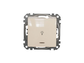 SEDNA DESIGN & ELEMENTS Wyłącznik zwierny przycisk "światło" z podświetleniem beżowy SDD112132L SCHNEIDER ELECTRIC