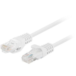 Patchcord UTP kat.6 kabel sieciowy LAN 2x RJ45 linka biały 1m LANBERG