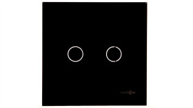 Touchme Duży Panel Szklany, Łącznik Podwójny, Czarny Tm702b