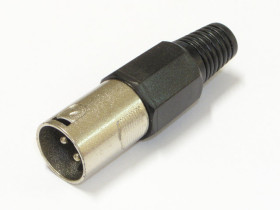 Wtyk mikrofonowy XLR nikiel