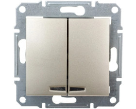 Sedna Łącznik świecznikowy 10AX z podświetleniem LED tytanowy SDN0300368