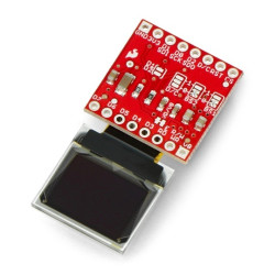 Wyświetlacz micro OLED monochromatyczny graficzny 0,66'' 64x48px - I2C / SPI - SparkFun LCD-13003