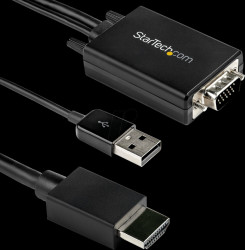 VGA2HDMM2M VGA to HDMI A connector, USB audio, 1920 x 1200, 2 m