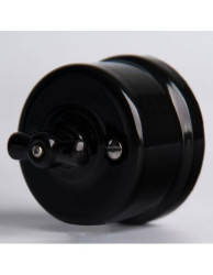 CERAMICZNY WŁĄCZNIK NATYNKOWY DWUTOROWY CZARNY 2WN201BB