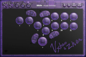 RET00917 8BitDo arcade controller, leverless, purple