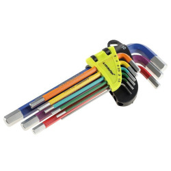 Klucze imbusowe 9Szt. 1,5-10 Kolorowe, zestaw, 230mm