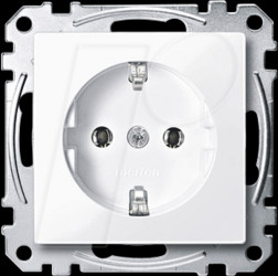 MEG2301-0325 Socket insert - System M, active white, glossy