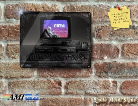 Commodore CDTV - Rustic and Old Looking Reproduction. - Metal Sign