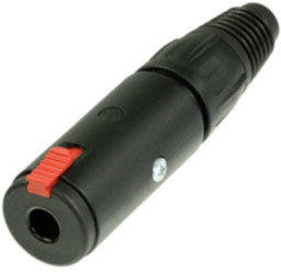 6.35 mm jack socket, 3 pole (stereo), solder connection, metal, NJ3FC6-BAG